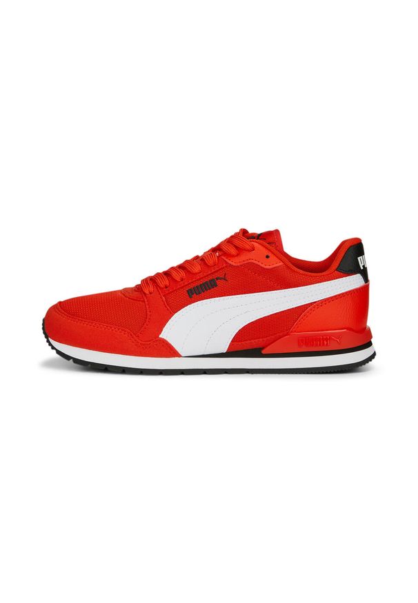 Buty Sportowe Dziecięce Puma St Runner V3 Mesh Jr. Zapięcie: sznurówki. Kolor: czerwony, wielokolorowy. Materiał: mesh, syntetyk, materiał. Szerokość cholewki: normalna. Sport: turystyka piesza