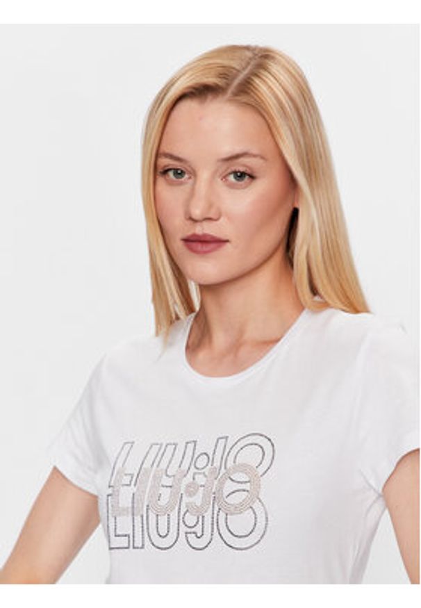 Liu Jo T-Shirt WF3085 J6308 Biały Regular Fit. Kolor: biały. Materiał: bawełna