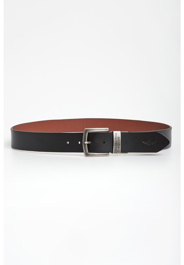 Aeronautica Militare - Pasek męski skórzany dwustronny AERONAUTICA MILITARE. Materiał: skóra