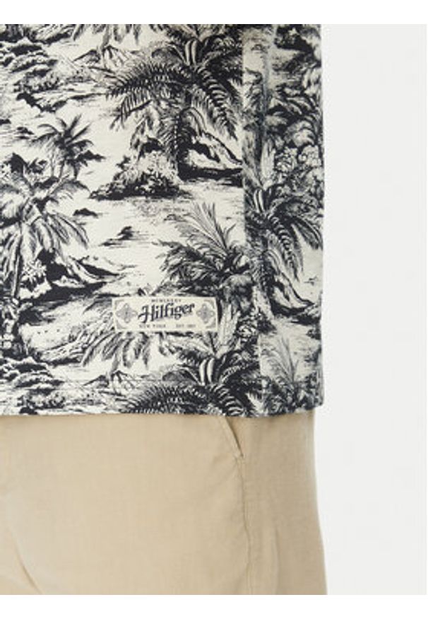 TOMMY HILFIGER - Tommy Hilfiger T-Shirt Summer MW0MW38933 Czarny Slim Fit. Kolor: czarny. Materiał: bawełna