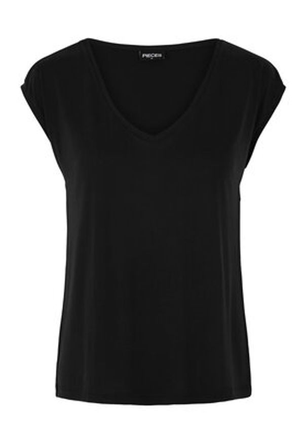 Pieces T-Shirt 17095260 Czarny Regular Fit. Kolor: czarny