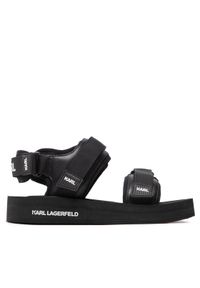 Karl Lagerfeld - KARL LAGERFELD Sandały KL70510 Czarny. Kolor: czarny. Materiał: materiał