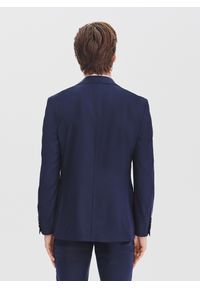 Pako Lorente - PAKO LORENTE - Granatowa marynarka garniturowa z wełną. Okazja: na spotkanie biznesowe. Kolor: niebieski. Materiał: wełna. Styl: biznesowy #4