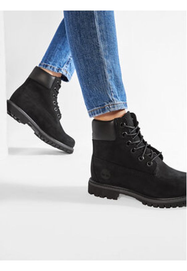 Timberland Trapery 6In Premium Boot 8658A/TB08658A0011 Czarny. Kolor: czarny. Materiał: skóra