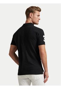 Polo Ralph Lauren Polo 710688969001 Czarny Custom Slim Fit. Typ kołnierza: polo. Kolor: czarny. Materiał: bawełna #2