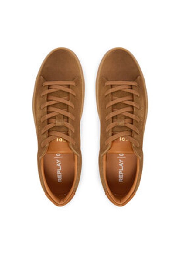 Replay - REPLAY Sneakersy GMZ7N .000.C0002L Brązowy. Kolor: brązowy. Materiał: zamsz, skóra