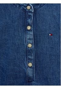 TOMMY HILFIGER - Tommy Hilfiger Sukienka jeansowa Denim Frill Collar KG0KG07026 D Niebieski Regular Fit. Kolor: niebieski. Materiał: bawełna