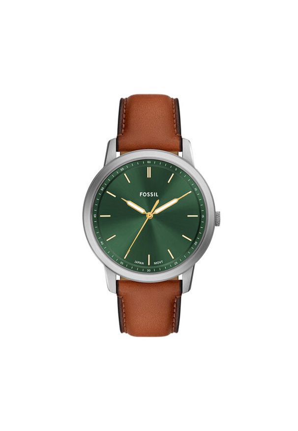 Fossil Zegarek Minimalist FS6094 Brązowy. Kolor: brązowy