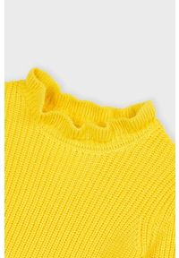 Mayoral - Sweter dziecięcy 92-134 cm. Typ kołnierza: golf. Kolor: żółty. Materiał: bawełna, dzianina, akryl. Wzór: gładki #4