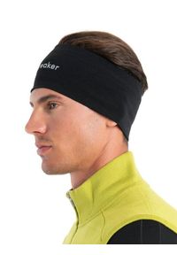 Opaska na głowe Unisex Icebreaker Merino 200 Oasis Headband. Kolor: czarny. Materiał: wełna. Styl: sportowy