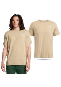 Under Armour - Koszulka fitness męska UNDER ARMOUR 1326799 z krótkim rękawem. Kolor: wielokolorowy, beżowy. Długość rękawa: krótki rękaw. Długość: krótkie. Sport: fitness