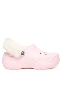 Crocs Klapki Classic Platform Fuzz Lined Clog 212854 Różowy. Kolor: różowy. Obcas: na platformie #1