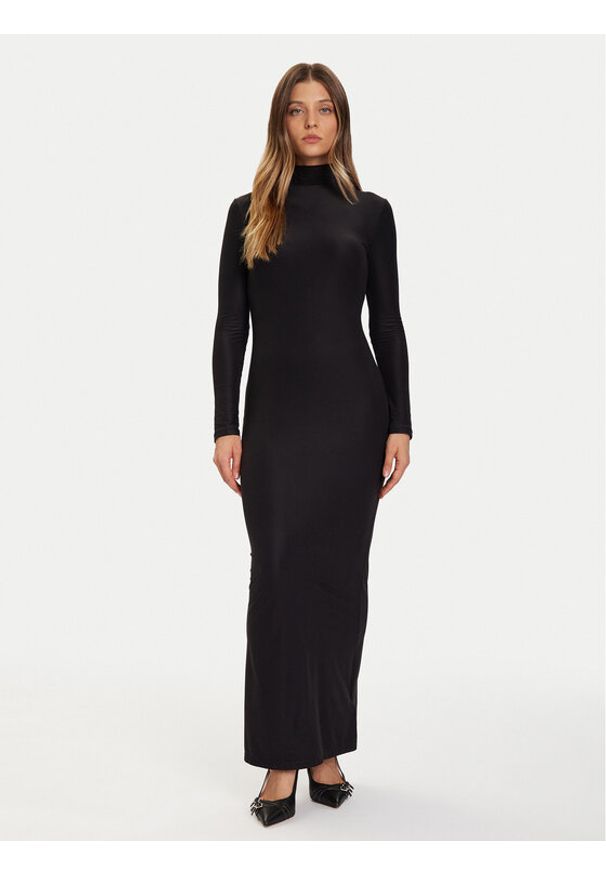 Guess Sukienka codzienna O5BK02 KCDE0 Czarny Slim Fit. Okazja: na co dzień. Kolor: czarny. Materiał: syntetyk. Typ sukienki: proste. Styl: casual