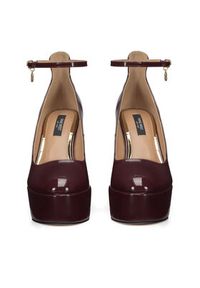 Nine West Czółenka WFA3040-1 Bordowy. Kolor: czerwony. Materiał: materiał #3