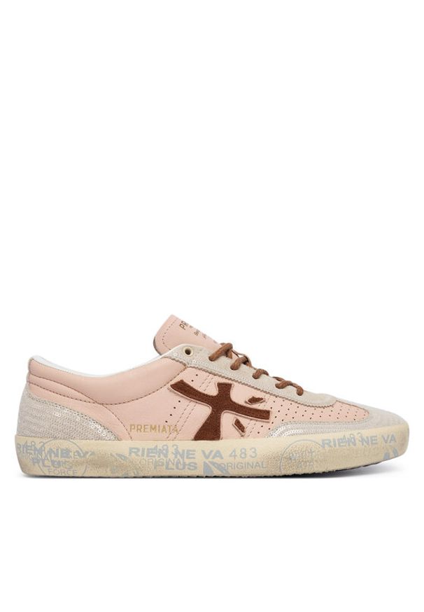 Premiata Sneakersy Davidd Var 8293 Różowy jasny. Kolor: różowy. Materiał: skóra