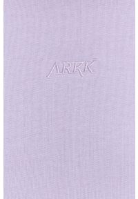 ARKK Copenhagen - Arkk Copenhagen bluza bawełniana kolor fioletowy gładka. Kolor: fioletowy. Materiał: bawełna. Wzór: gładki #5