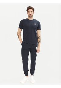 EA7 Emporio Armani T-Shirt 8NPT26 PJVQZ 1562 Granatowy Regular Fit. Kolor: niebieski. Materiał: bawełna