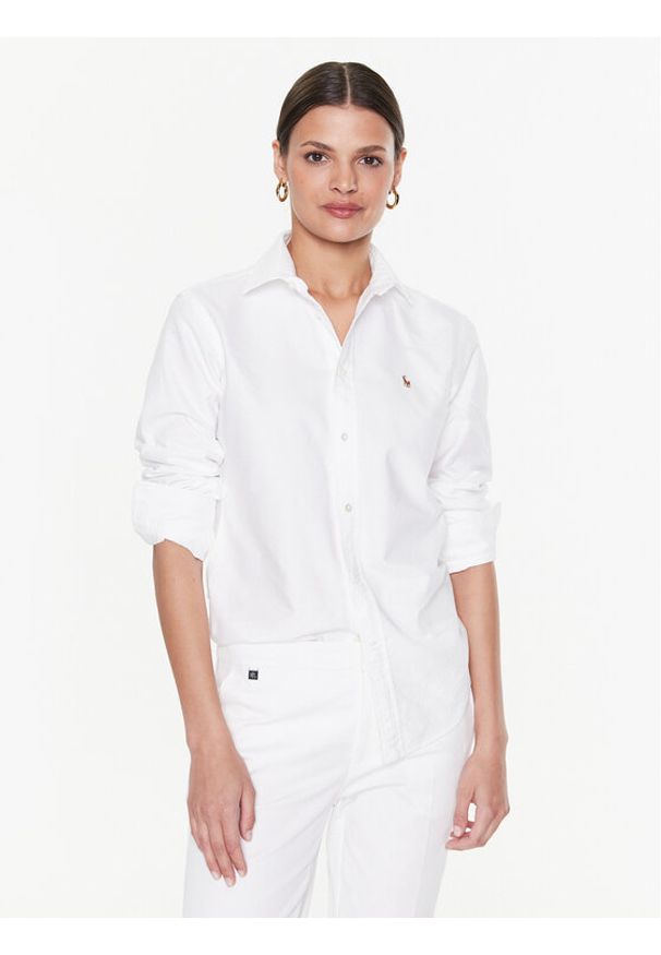Polo Ralph Lauren Koszula 211891377003 Biały Regular Fit. Typ kołnierza: polo. Kolor: biały. Materiał: bawełna
