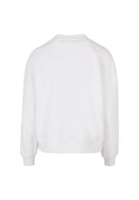BUILD YOUR BRAND - Bluza Damska Dekolt W Szpic Oversized. Kolor: biały