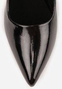 Renee - Czarne Szpilki Lakierowane Vices ze Skórzaną Wkładką i Cyrkoniami Avadvire. Kolor: czarny. Materiał: skóra, lakier. Obcas: na szpilce. Styl: klasyczny #8