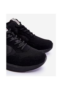 Męskie Buty Sportowe Cross Jeans LL1R4053 Czarne. Okazja: na co dzień. Zapięcie: sznurówki. Kolor: czarny. Materiał: materiał #8