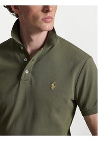 Polo Ralph Lauren Polo 710941439509 Zielony Slim Fit. Typ kołnierza: polo. Kolor: zielony. Materiał: bawełna #6