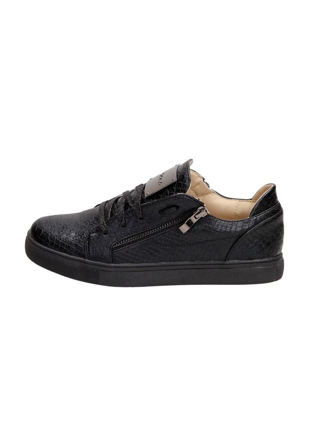 vices - Czarne sportowe buty damskie VICES Q47-1. Kolor: czarny. Materiał: skóra