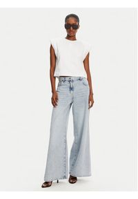 Patrizia Pepe T-Shirt 2M4443/J289-W103 Biały Regular Fit. Kolor: biały. Materiał: bawełna