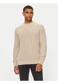 BOSS - Boss Sweter 50523568 Beżowy Regular Fit. Kolor: beżowy. Materiał: bawełna #1