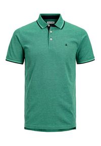 Jack & Jones - Jack&Jones Polo Paulos 12136668 Zielony Slim Fit. Typ kołnierza: polo. Kolor: zielony. Materiał: bawełna