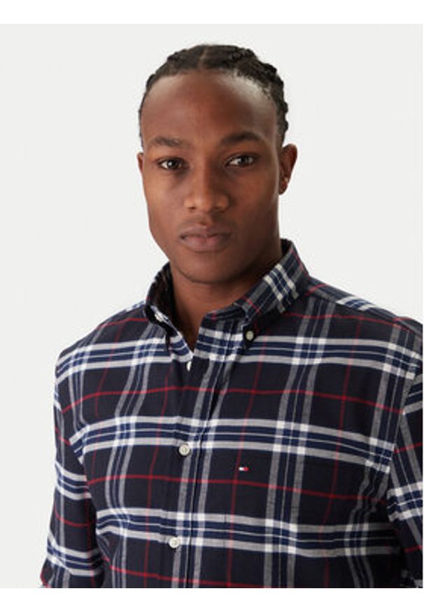 TOMMY HILFIGER - Tommy Hilfiger Koszula MW0MW40894 Granatowy Regular Fit. Kolor: niebieski. Materiał: bawełna