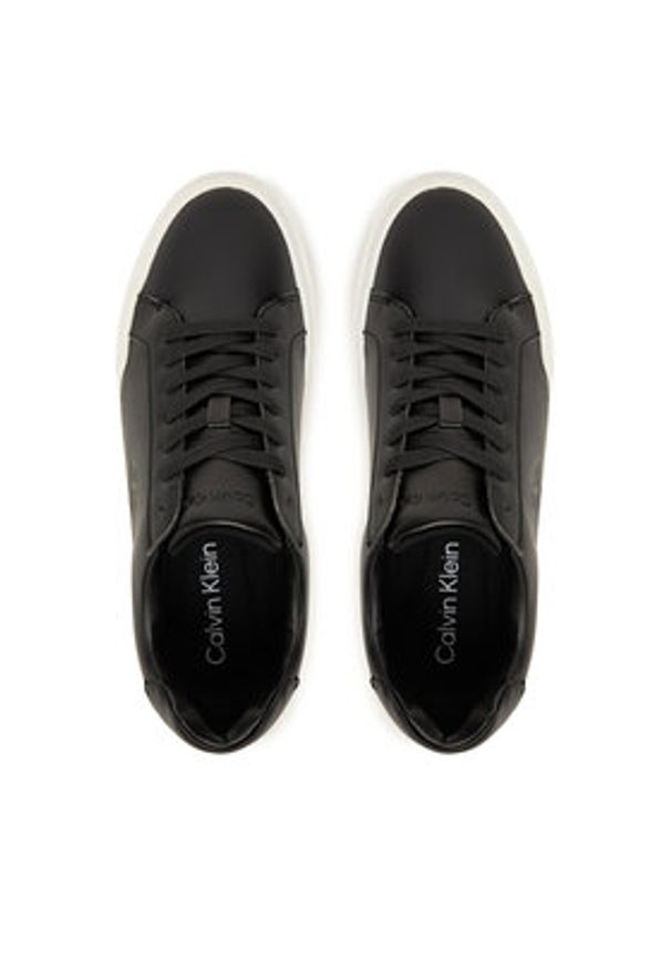 Calvin Klein Sneakersy Chunky Cupsole Laceup Lth Wn YW0YW01947 Czarny. Kolor: czarny. Materiał: skóra