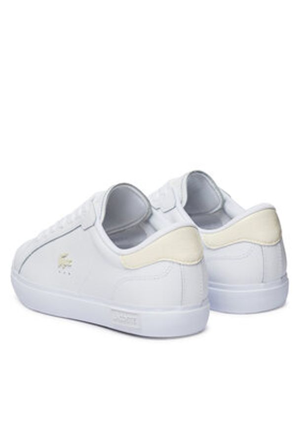 Lacoste Sneakersy Powercourt 50SFA0154 Biały. Kolor: biały. Materiał: skóra