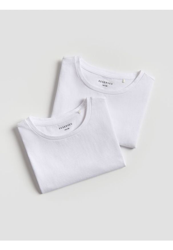 Reserved - Bawełniany t-shirt 2 pack - wielobarwny. Materiał: bawełna