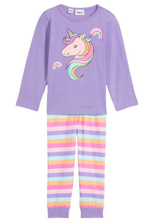 bonprix - Piżama z miękkiej bawełny organicznej (2 części). Kolor: różowy. Materiał: bawełna. Długość: długie