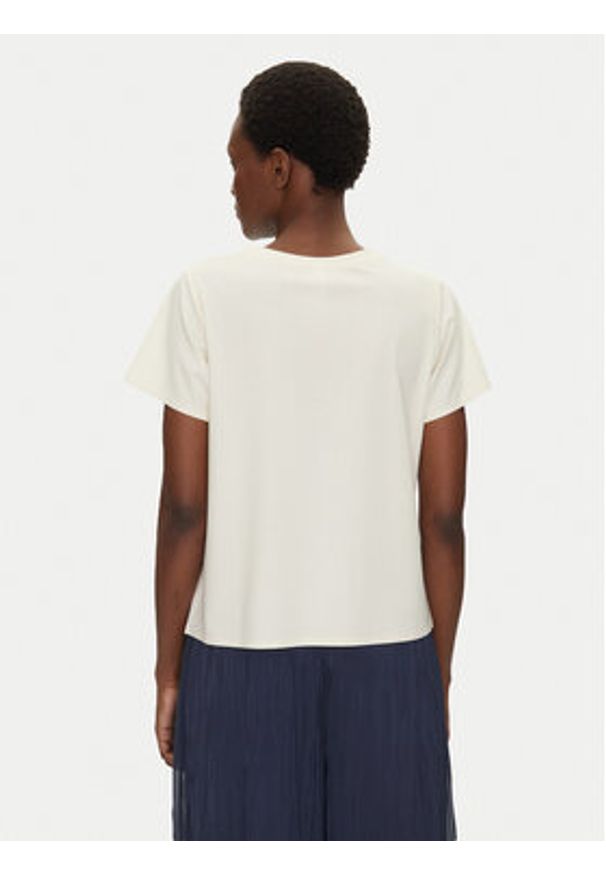 Bomboogie T-Shirt TW9081TJTK5 Écru Regular Fit. Materiał: wiskoza, syntetyk