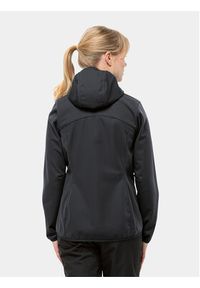 Jack Wolfskin Kurtka softshell Windhain Hoody 1307481 Czarny Regular Fit. Kolor: czarny. Materiał: syntetyk