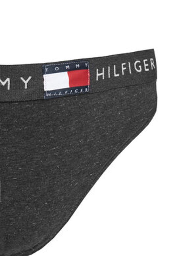 TOMMY HILFIGER - Tommy Hilfiger Stringi UW0UW06227 Szary. Kolor: szary. Materiał: bawełna