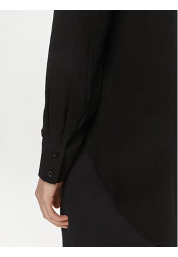 Brave Soul Koszula LSH-573KENDALL Czarny Straight Fit. Kolor: czarny. Materiał: wiskoza