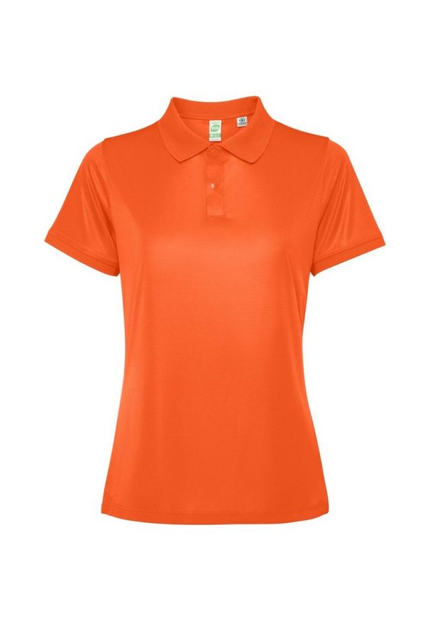 ROLY - Damska Koszulka Polo Z Krótkim Rękawem Tormo. Typ kołnierza: polo. Kolor: pomarańczowy. Długość rękawa: krótki rękaw. Długość: krótkie