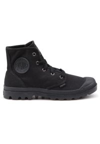 Buty Palladium Pampa Hi W 92352-060-M czarne. Wysokość cholewki: przed kolano. Kolor: czarny. Materiał: syntetyk, materiał. Szerokość cholewki: normalna. Styl: klasyczny