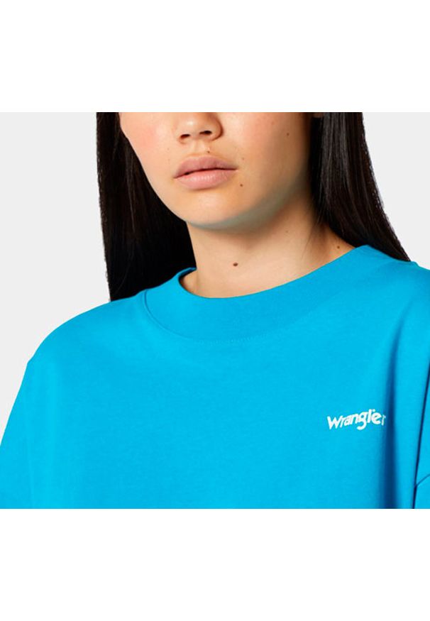 Wrangler - WRANGLER 90s TEE MĘSKI T-SHIRT KOSZULKA LOGO CARRIBEAN SEA W7Q4GFB13 112132083