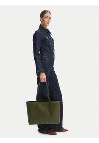 Calvin Klein Torebka Foil Logo Tote W/Pouch LV04F3274G Zielony. Kolor: zielony. Materiał: skórzane #1