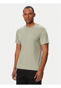 Calvin Klein T-Shirt LV04LG222G Khaki Slim Fit. Kolor: brązowy. Materiał: bawełna #1