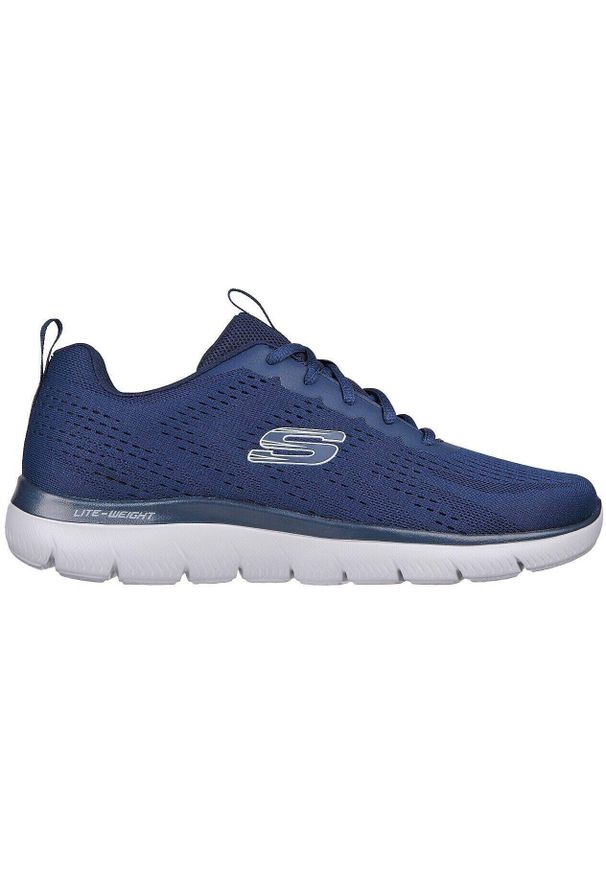 skechers - Adidasy Skechers Summits Torre, Mężczyźni. Kolor: niebieski. Materiał: materiał