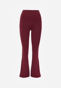 Born2be - Bordowe Elastyczne Spodnie z Gumką w Talii i Wysokim Stanem Brinamla. Stan: podwyższony. Kolor: czerwony. Styl: elegancki #6
