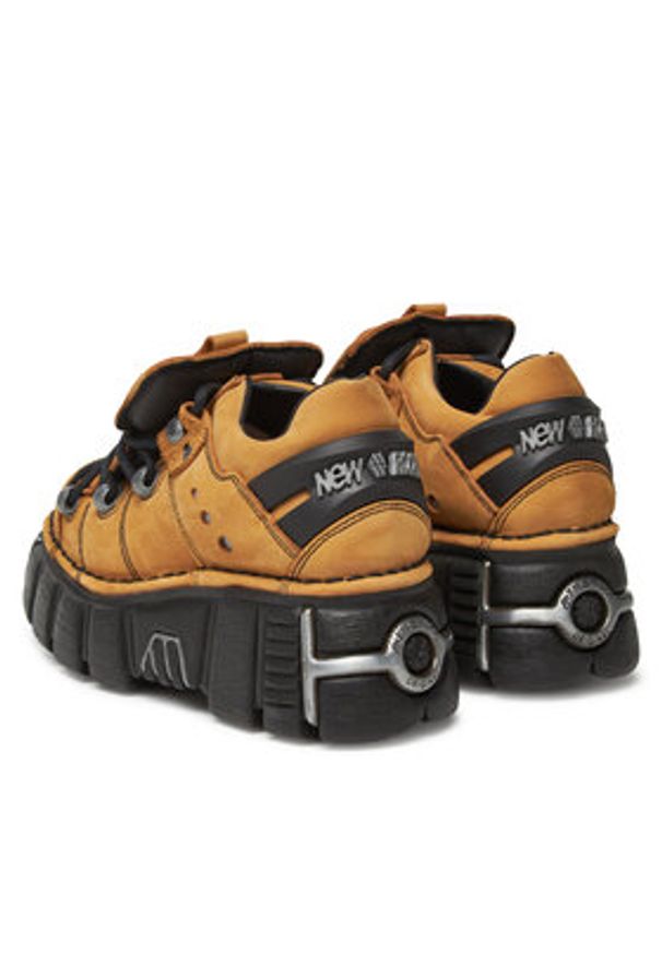 NEW ROCK Sneakersy M-120N-C60 Żółty. Kolor: żółty. Materiał: zamsz, skóra