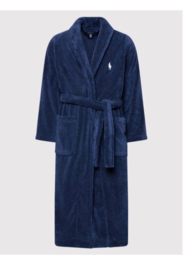 Polo Ralph Lauren Szlafrok 714853990001 Granatowy. Typ kołnierza: polo. Kolor: niebieski. Materiał: bawełna