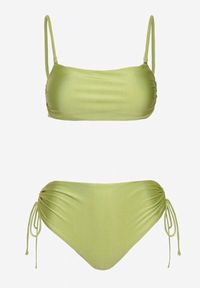Renee - Jasnozielone Bikini Dwuczęściowe Stanik z Regulowanymi Ramiączkami Majtki High Waist Dimmina. Stan: podwyższony. Kolor: zielony #2