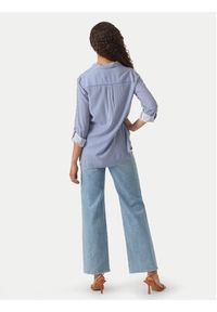 Vero Moda Koszula Bumpy 10275283 Niebieski Regular Fit. Kolor: niebieski. Materiał: wiskoza #4